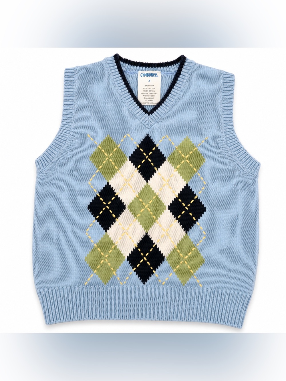 Vintage Y2K Gymboree Argyle Sweater Vest 💙💚